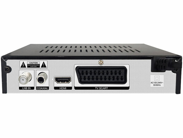 Récepteur TNT sat DSR-465 HDMI / Péritel vue arrière avec connectique