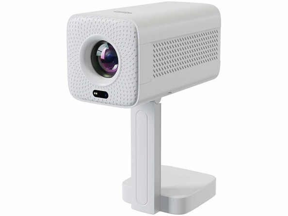 Mini vidéoprojecteur LED SceneLights Technologies Full HD – vue de trois quarts avant