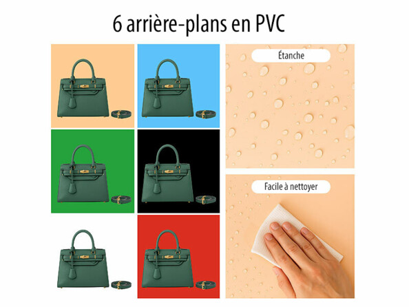 Studio photo pliable avec éclairage LED CCT - 62 x 62 x 62 cm