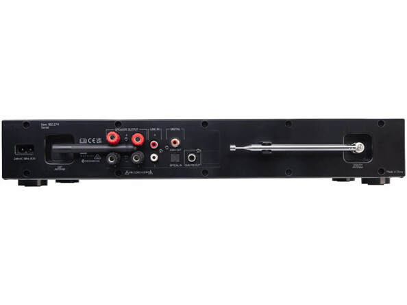 Tuner connecté IRS-825 avec radio Internet / FM / DAB+ / CD / bluetooth vue arrière avec connectique