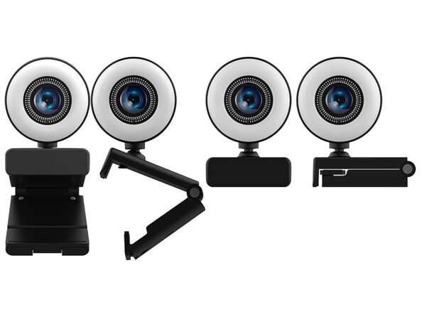 Webcam USB Full HD avec autofocus et anneau d'éclairage, par Somikon