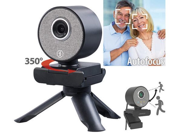 Webcam Full HD avec câble USB intégré et pince de fixation