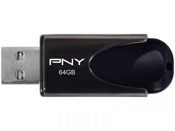 Clé USB 2.0 de 64 Go Attaché 4, noir
