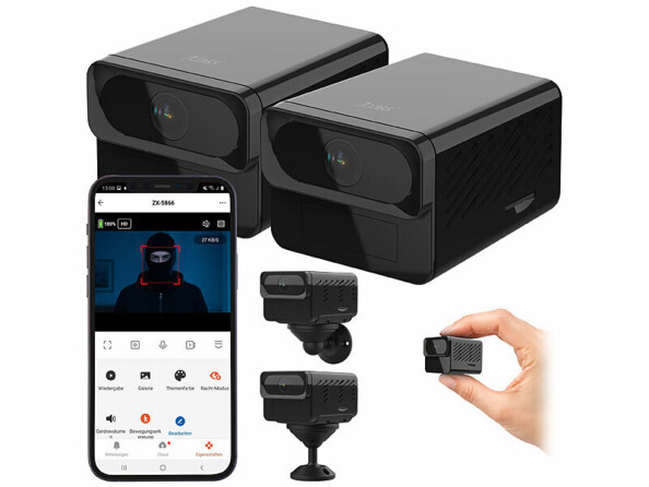 Pack de 2 mini caméras de surveillance connectées IPC-910 de la marque 7Links