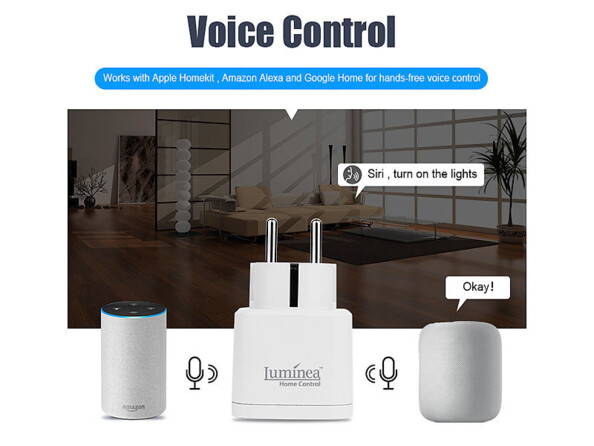 Les prises connectées peuvent être configurées en quelques étapes simples, pour vous permettre de les contrôler par commandes vocales via Siri, Alexa ou Google Assistant