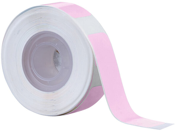 rouleau d'étiquettes autocollantes thermique 8 mètres rose
