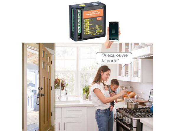 système d'ouverture et de fermeture de porte compatible commandes vocales