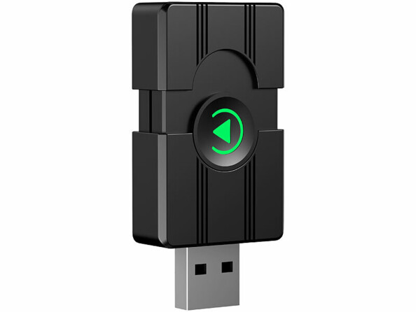 Adaptateur sans fil pour autoradio compatible Apple CarPlay et Android Auto