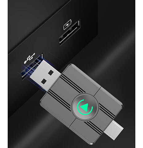 dongle USB sans fil pour autoradio compatible Apple CarPlay et Android Auto