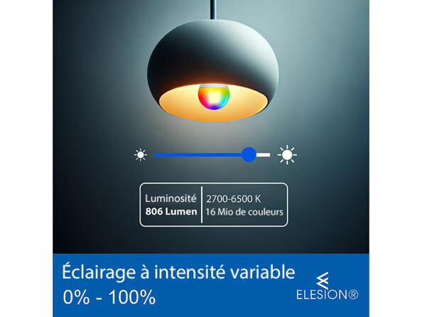 Ampoule LED CCT RVB connectée E27 LAV-400.rgbw compatible Matter