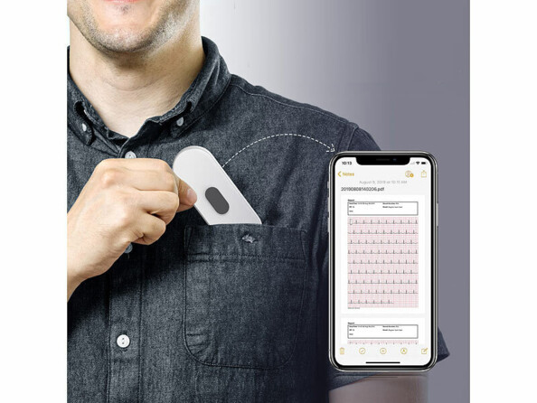 Appareil de mesure ECG mobile connecté avec écran OLED