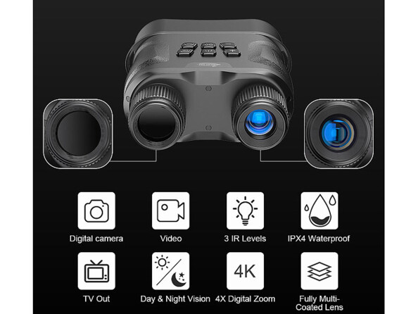 Appareil de vision nocturne avec caméra full HD modèle DN-850. Fonctions.