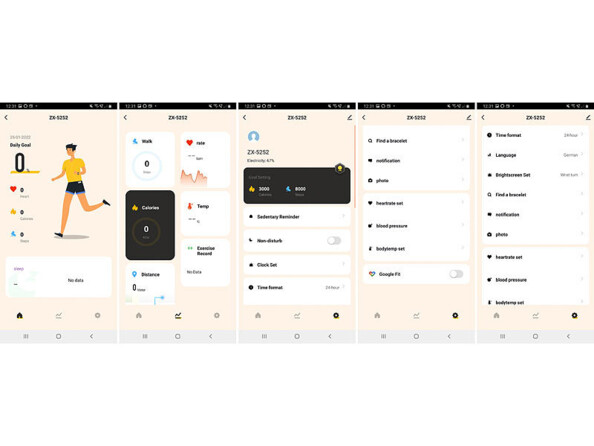 Bracelet fitness connecté FBT-47 avec écran tactile