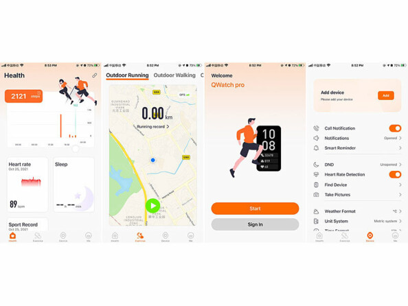 application pour bracelet sport connecté