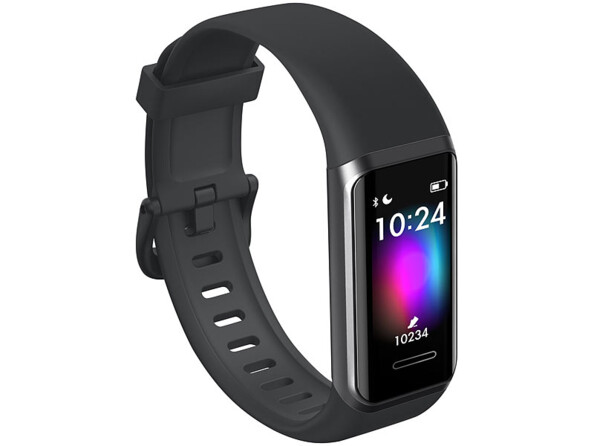 Fonction bluetooth 5.0 pour connexion sans fil à un smartphone ou une tablette Ce bracelet connecté est compatible avec les applications Apple Health et Google Fit