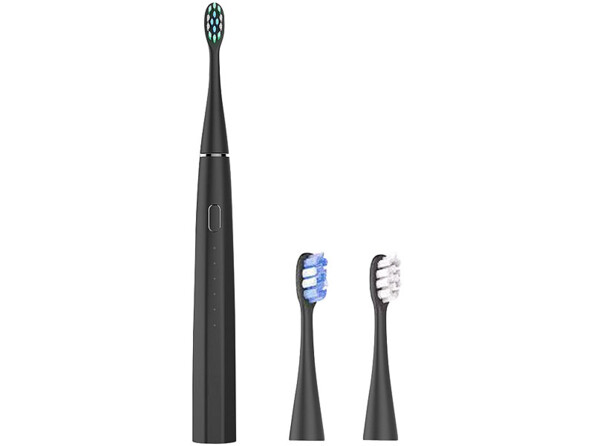 Brosse à dents électrique sonique connectée SZB-200.app mise en situation avec têtes de brossage