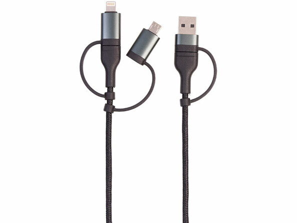 Câble USB 100 cm avec gaine textile robuste