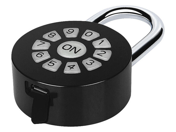 Cadenas connecté et intelligent à code vue de dessous avec port micro-USB