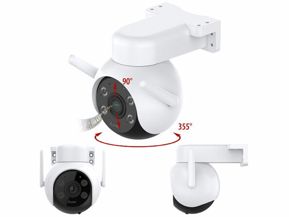 Caméra de vidéosurveillance étanche Pan-Tilt 4K connectée IPC-760