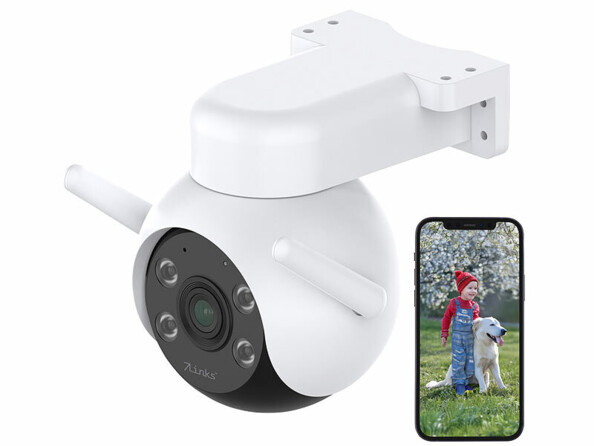 Caméra de vidéosurveillance étanche Pan-Tilt 4K connectée IPC-760