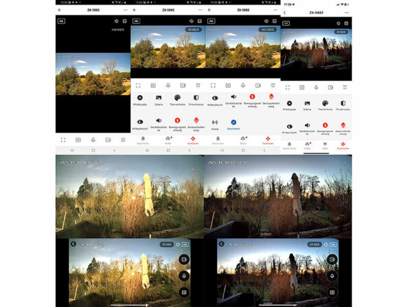 captures d'écran de l'application pour caméra IPC-920