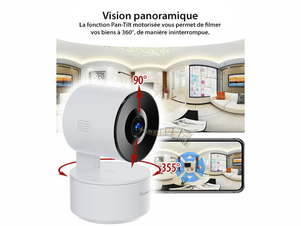 Caméra de surveillance connectée Pan-Tilt 2K IPC-925