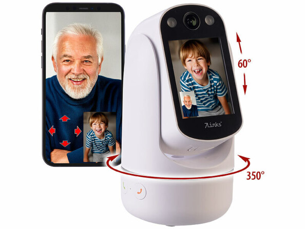 Caméra de surveillance motorisée Pan-Tilt Full HD connectée IPC-330 avec écran