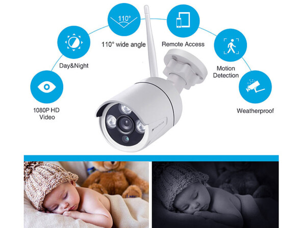 Caméra Full HD pour systèmes de surveillance DSC-850.app, DSC-750.app V2 avec vision nocturne (Recon