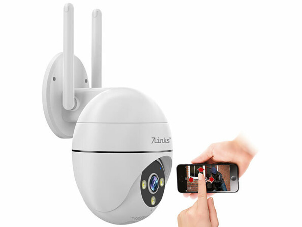 Caméra IP connectée d'extérieur 2K IPC-740 avec Pan-Tilt et suivi de personnes