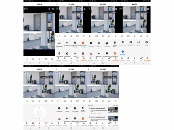 Caméra IP Pan-Tilt double objectif 2K connectée gestion sur appareil mobile
