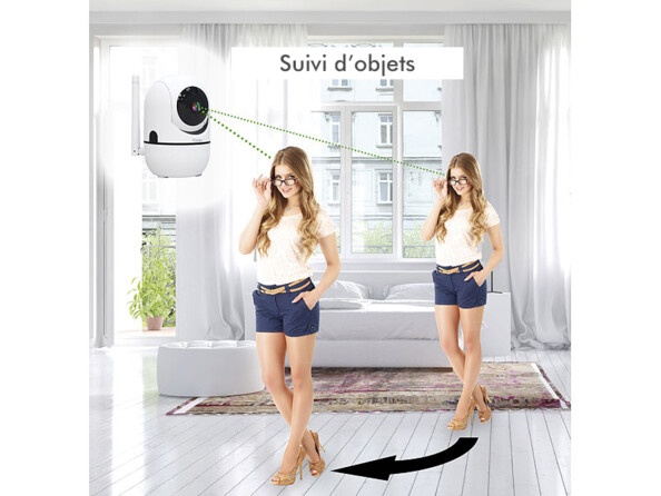 Caméra IP Pan Tilt Full HD connectée avec suivi intelligent IPC-470.track avec fonction suivi d'objets