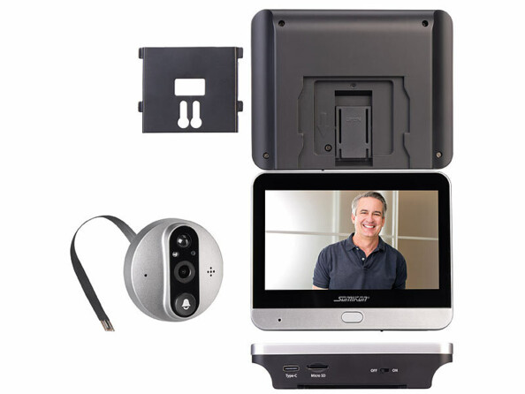 Caméra judas numérique connectée avec écran couleur et vision nocturne