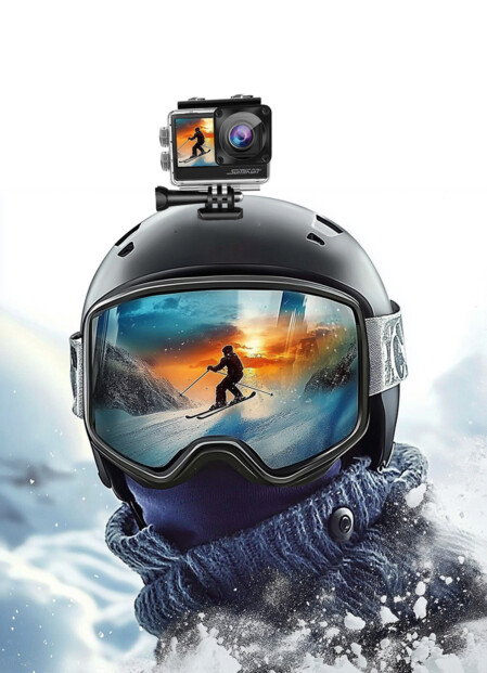 action cam sport 6K double écran wifi connectée
