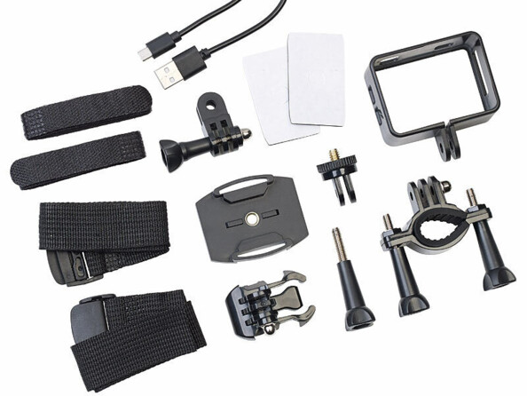 Caméra sport DV-950.WiFi vue sur les accessoires