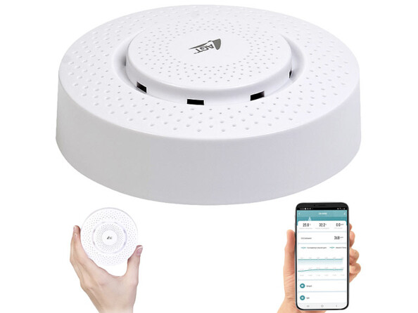 Capteur de qualité de l’air 5 en 1, enregistreur de données, ampoule connectée