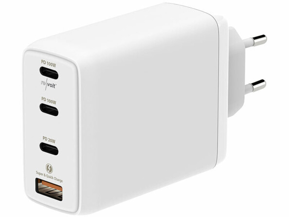Chargeur secteur GaN 4 ports USB-A / USB-C 120W