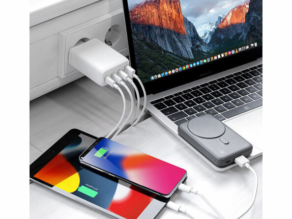 Chargeur secteur GaN 4 ports USB charge rapide