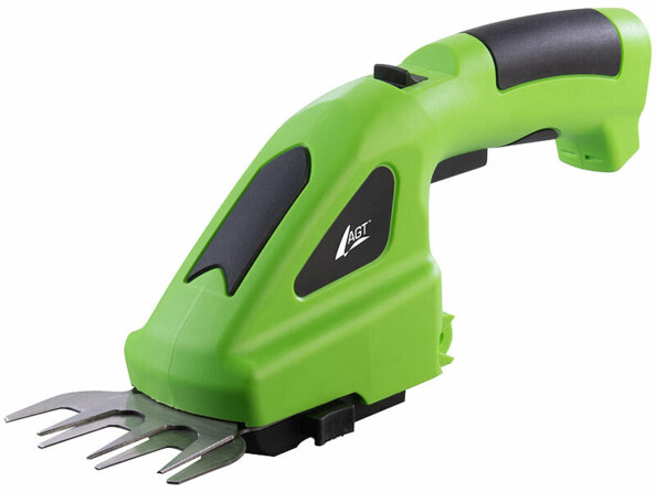 Cisaille à gazon sans fil avec batterie rechargeable vue de 3/4 face