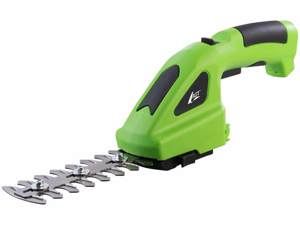 Taille haies sans fil avec batterie rechargeable vue de 3/4 face