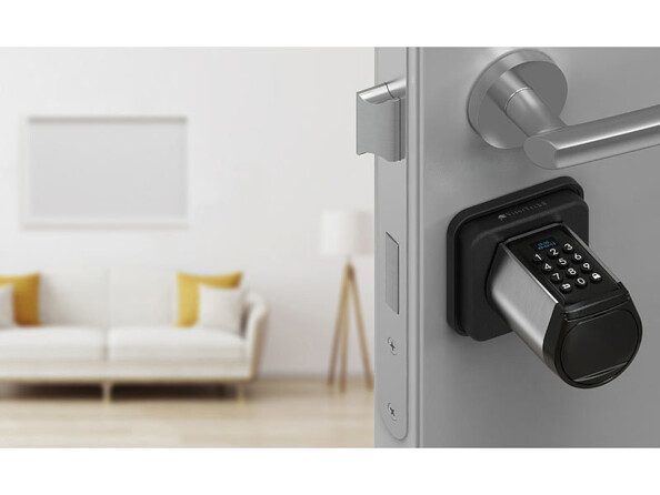 Cylindre de porte électronique connecté avec code chiffré et 2 clés TSZ-500