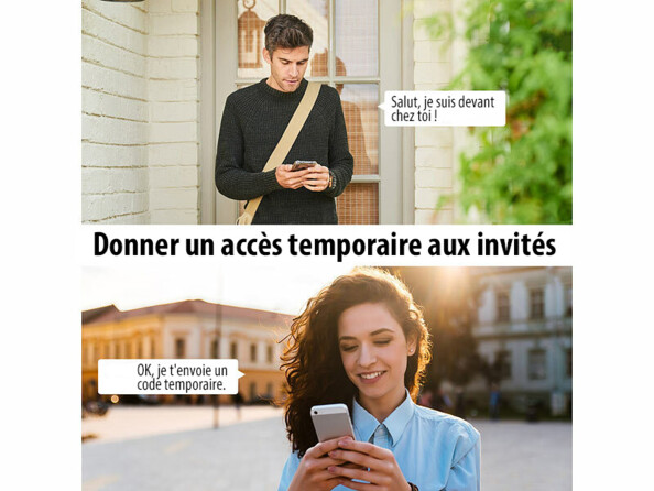 Cylindre de porte électronique connecté avec badges