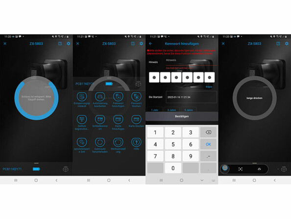 Poignée de porte permet un accès par badge, code ou application