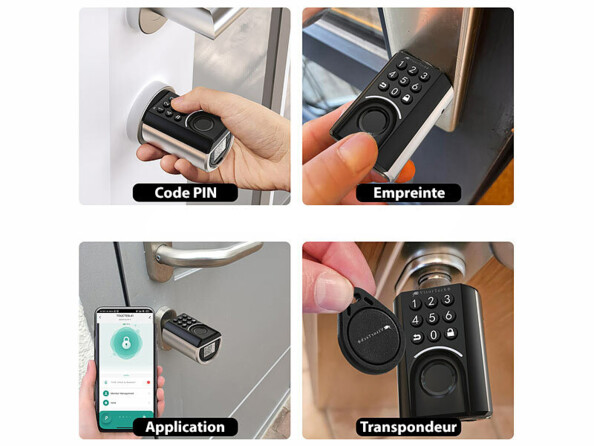 Poignée de porte RFID connectée TSZ-590 à empreinte digitale et code PIN