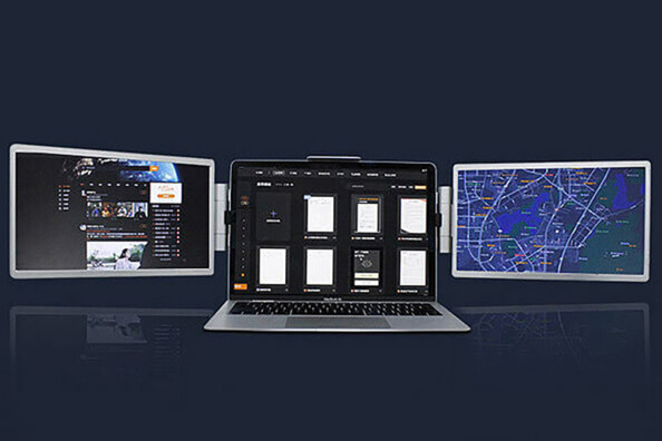 Triple écran IPS HD 720p 11,6" pour PC portable 13,3" à 15,6"