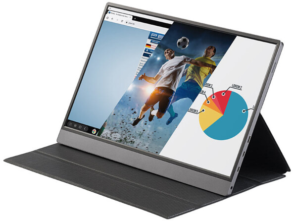 Écran tactile IPS modèle EZM-300 4k UHD. Mise en situation.