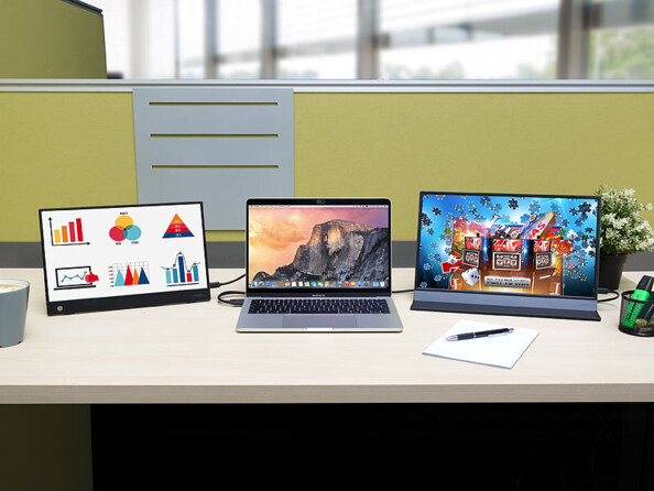 Écran tactile IPS modèle EZM-300 4k UHD. Mise en situation.