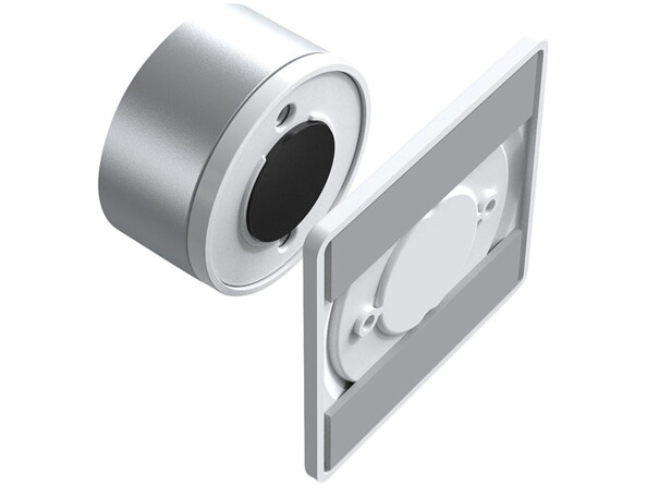 Interrupteur variateur sans fil connecté pour luminaires ELESION vue détaché du support en mode télécommande