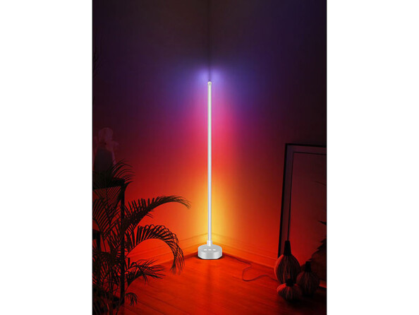 Lampe à pied LED connectée 750 lm avec commandes vocales avec éclairage dégradé de couleur