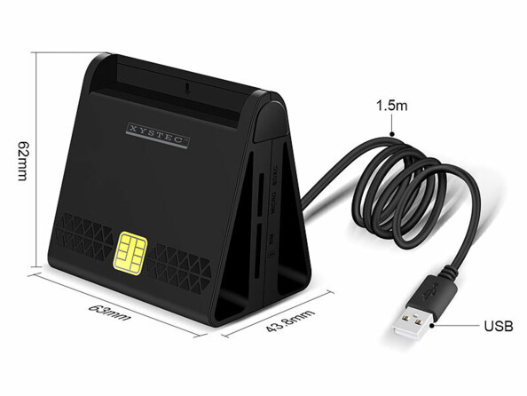 Lecteur de cartes à puce USB compatible HBCI