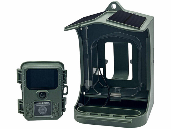 Mangeoire à oiseaux avec caméra Full HD connectée solaire